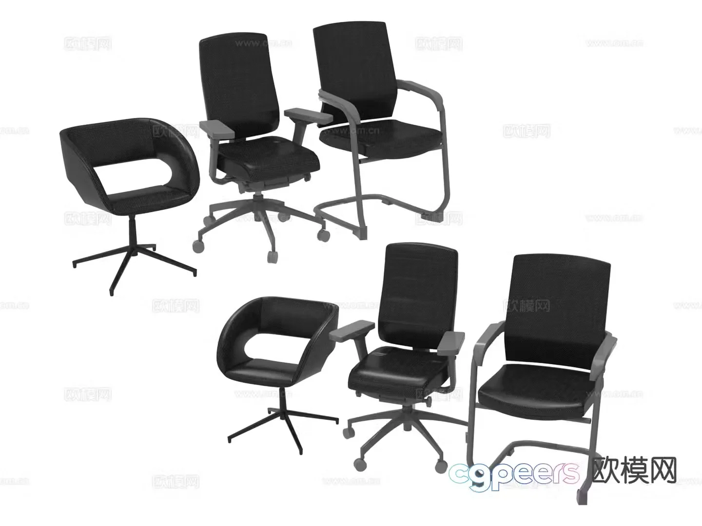 Office chair shift chair staff chair 3d model