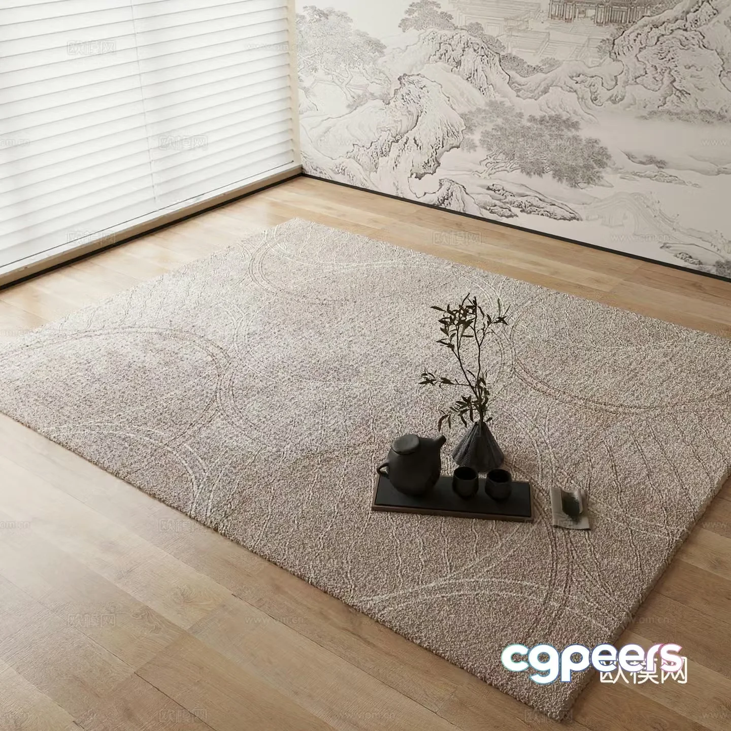 New Chinese carpet 3D model