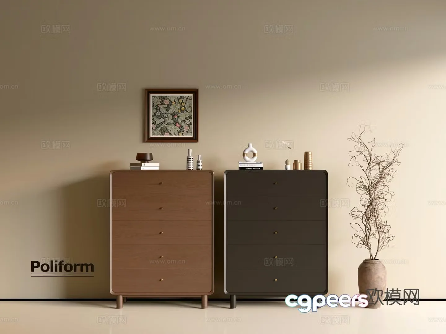 Modern wood grain cabinet ins wind minimalist wind cabinet whole cabinet sideboard balcony cabinet storage 3D model