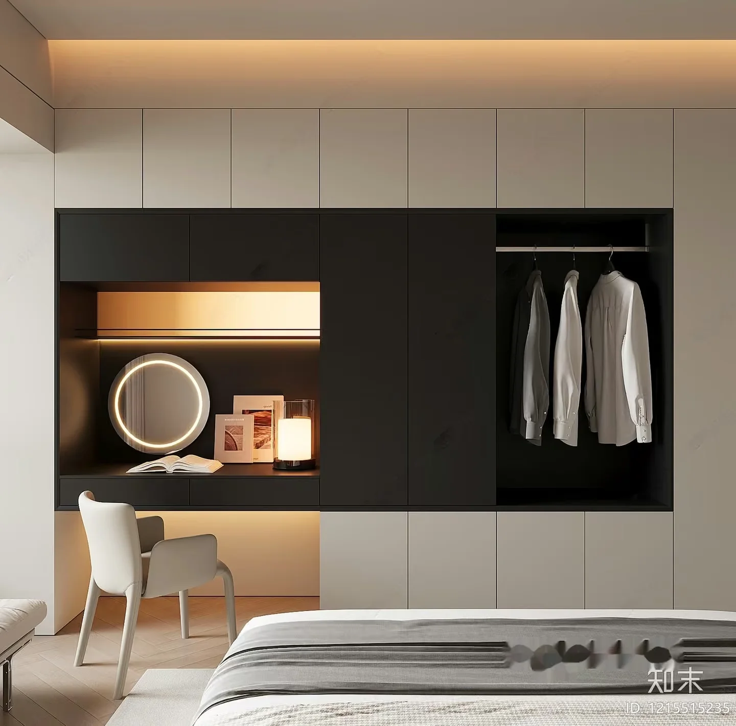 Modern Bedroom Design 3D Model – 15864 – VRAY Render
