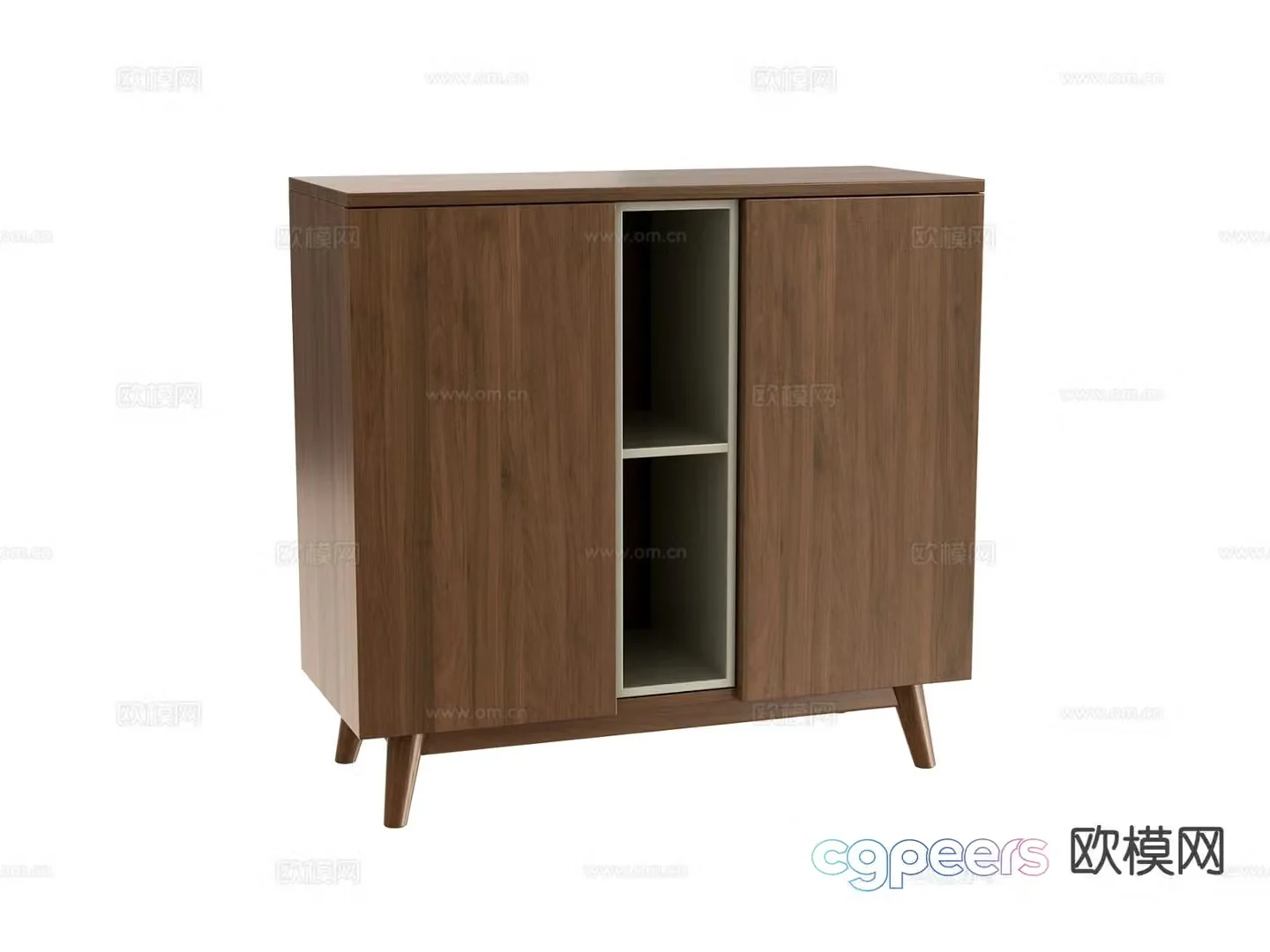 solid wood chest 3d model