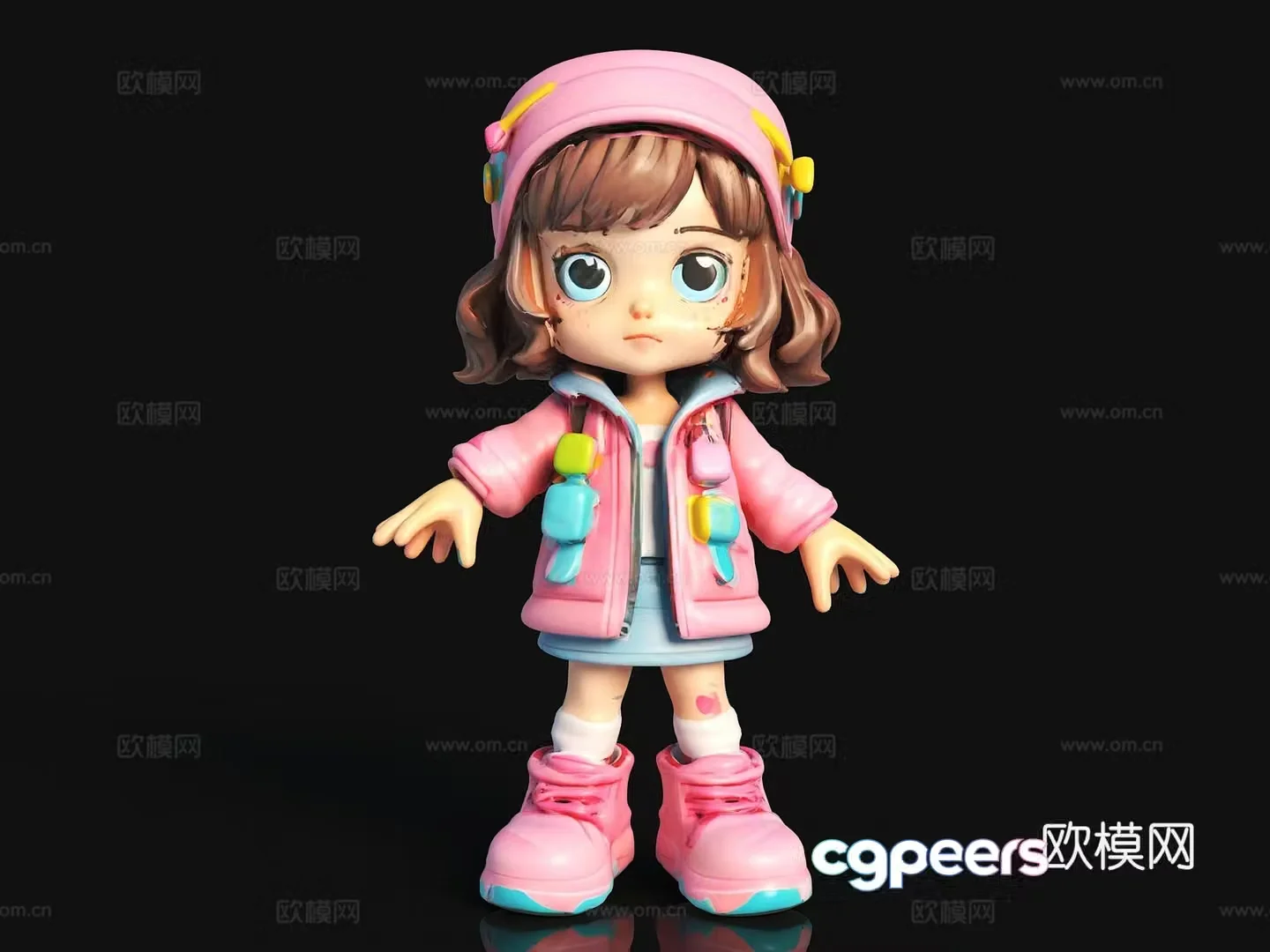 You also have figures fashion girl cartoon figures figures ornaments girl trendy toys cartoon trendy toys 3D model