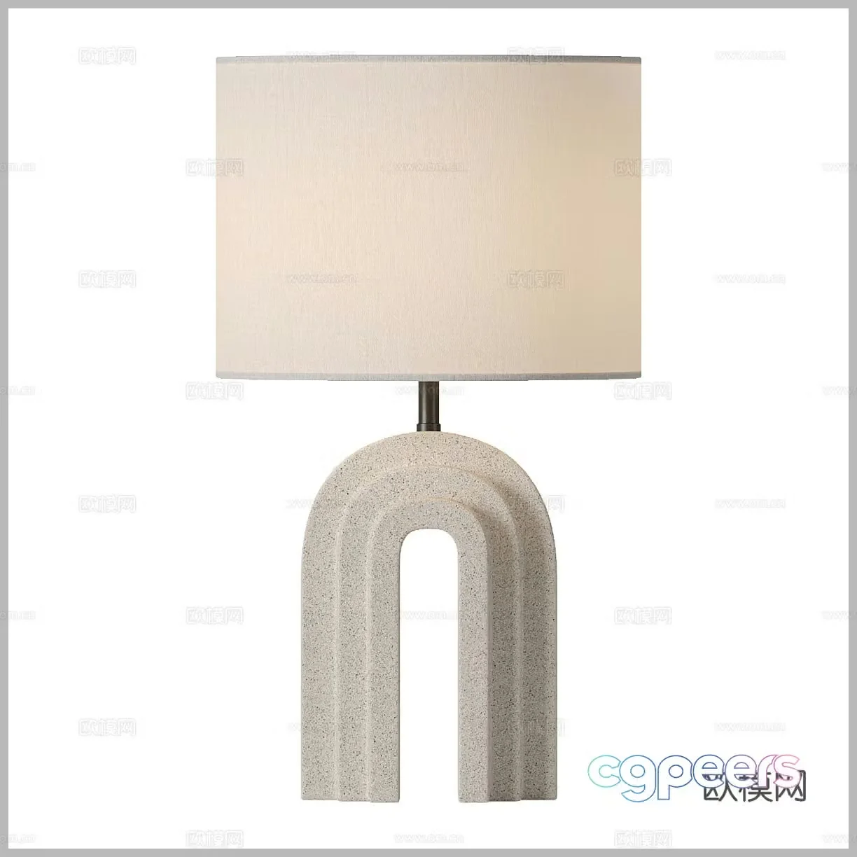 Wasabi Fengteng lamp B&B table lamp Middle-aged table lamp Paper table lamp Stone table lamp Decorative table lamp 3D model
