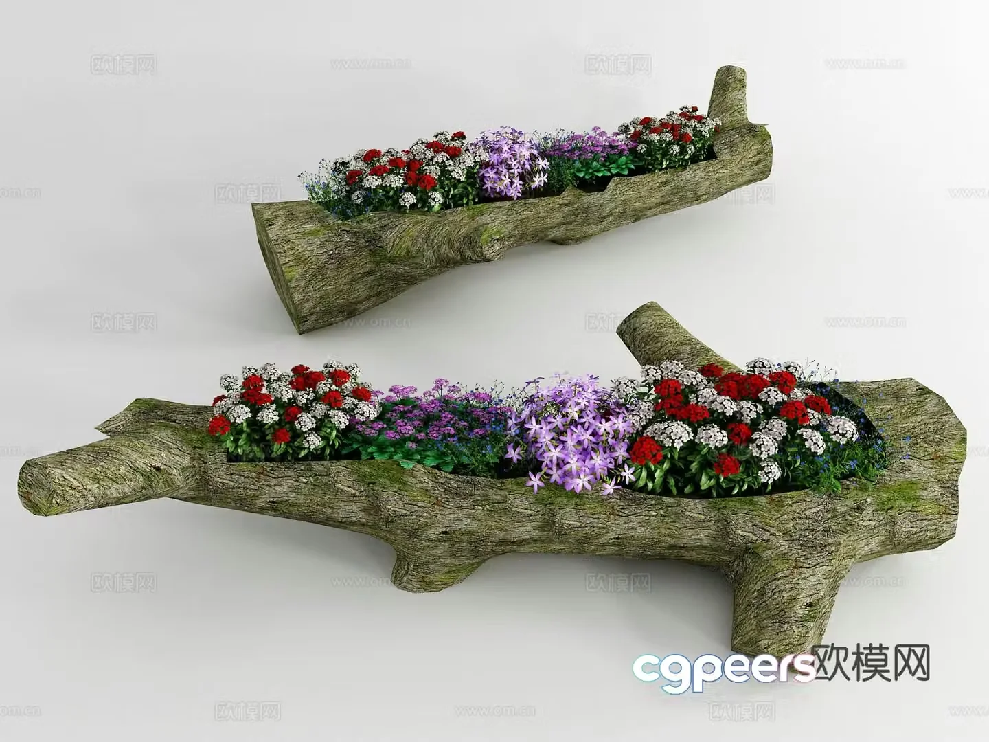 3D model of modern flower root carving sketch