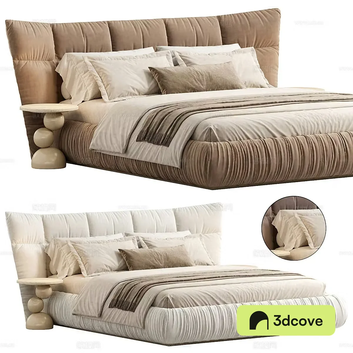 American light luxury Kfsee fabric double bed