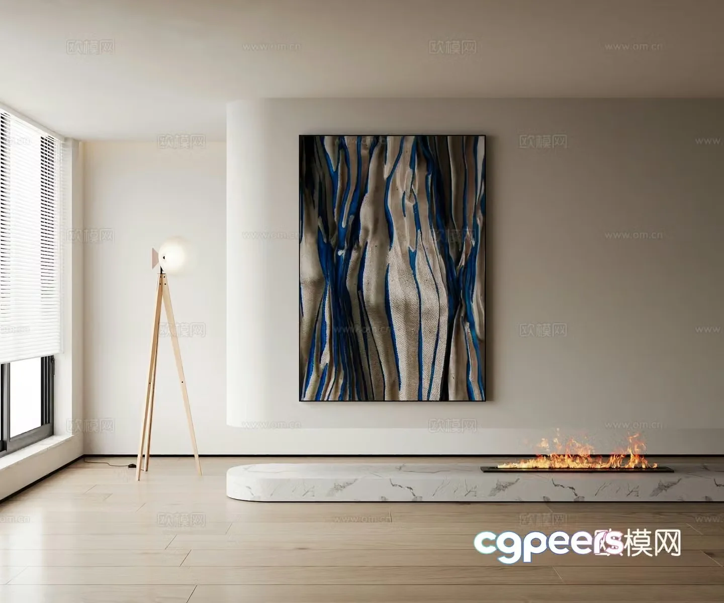 Modern decorative painting 3d model