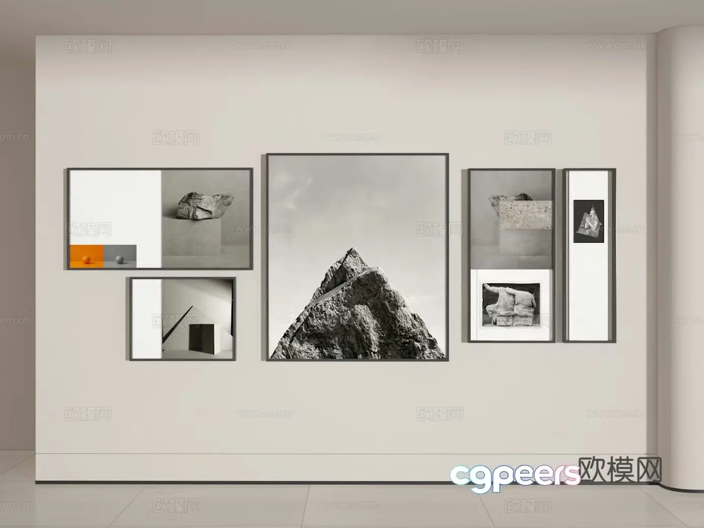 Photo wall 3d model