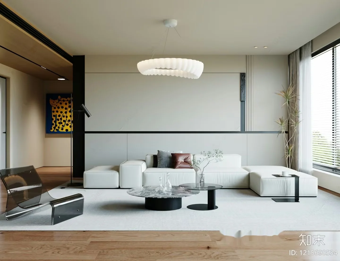 Modern Living Room 3D Model – 15788 – VRAY Render