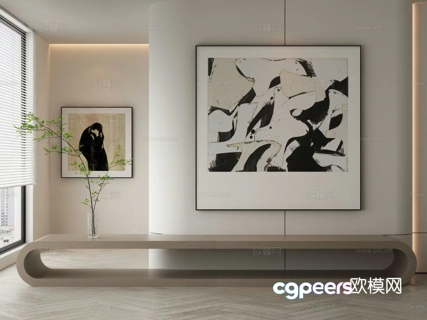 Decorative painting art painting hanging painting 3d model