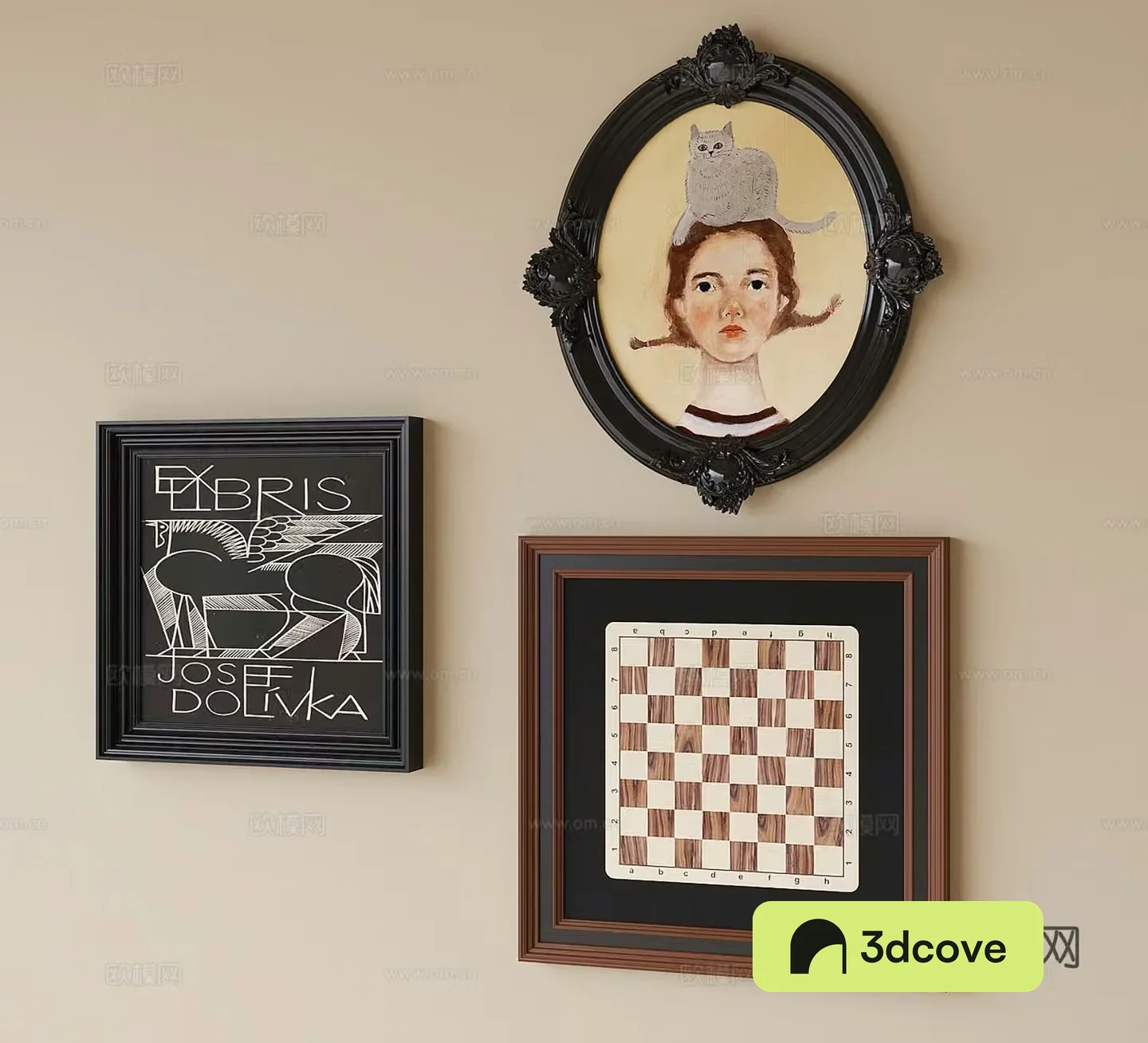 French hanging painting decorative painting hanging painting combination
