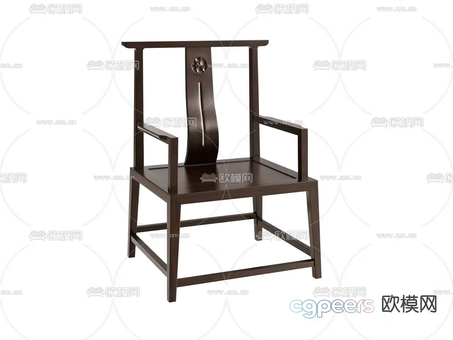 New Chinese style chair Taishi chair 3d model