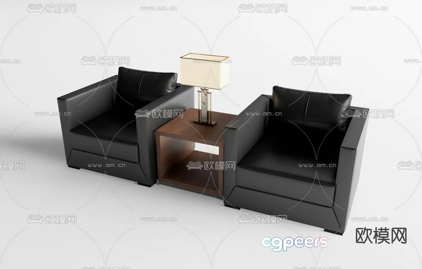 Office sofa negotiation sofa 3d model