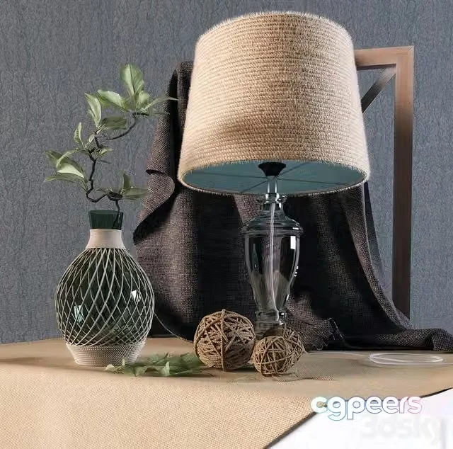 3ds Max Free – decorative set with lamp