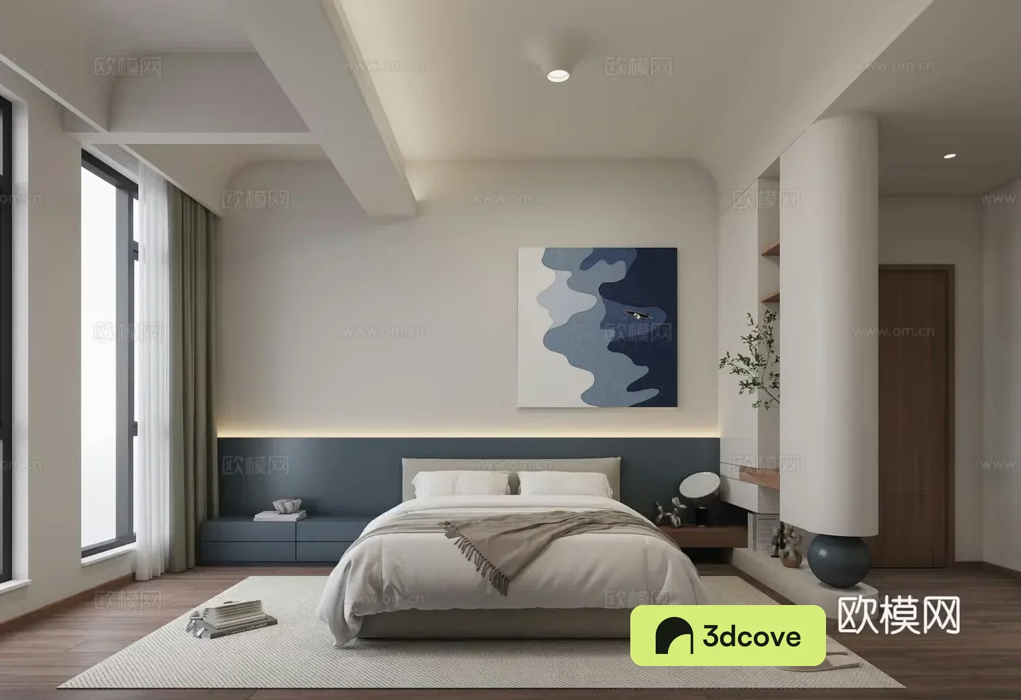 Modern blue kids room