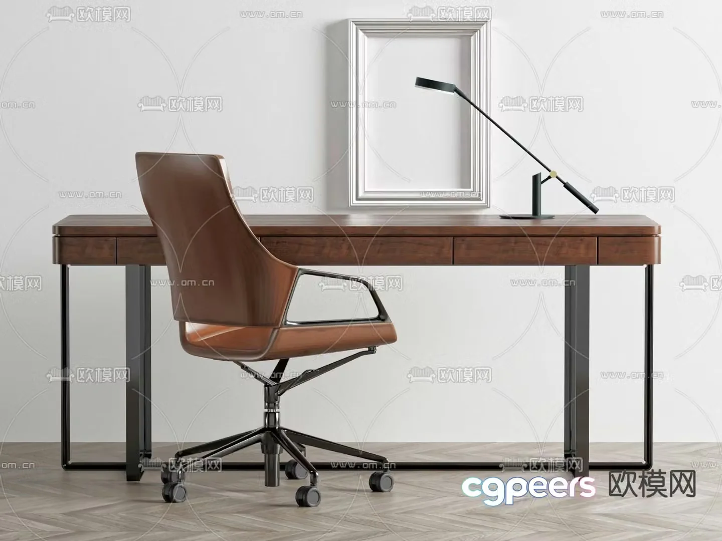 Modern desk chair 3d model