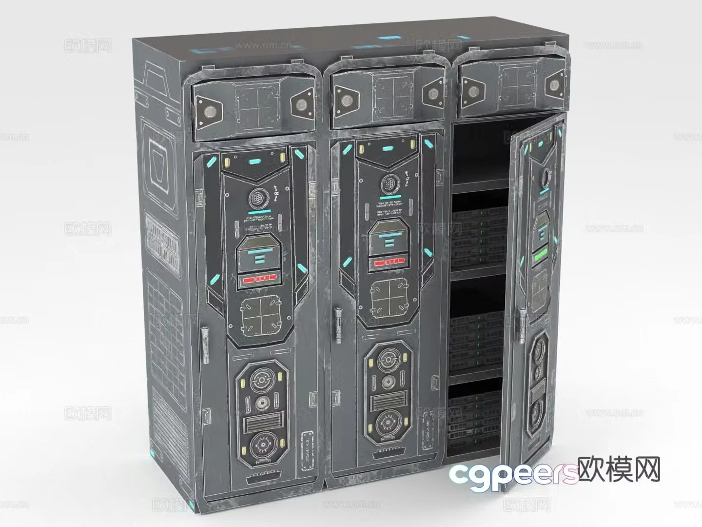 Server cabinet cabinet Data center cabinet Storage cabinet cabinet 3d model