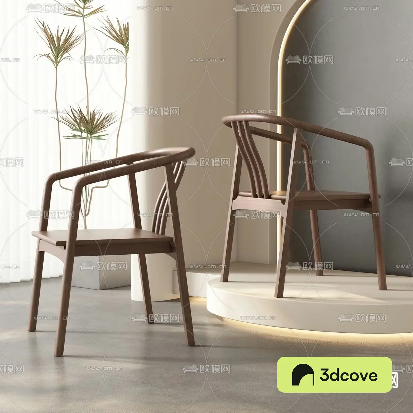 Chinese style single chair leisure chair wooden chair