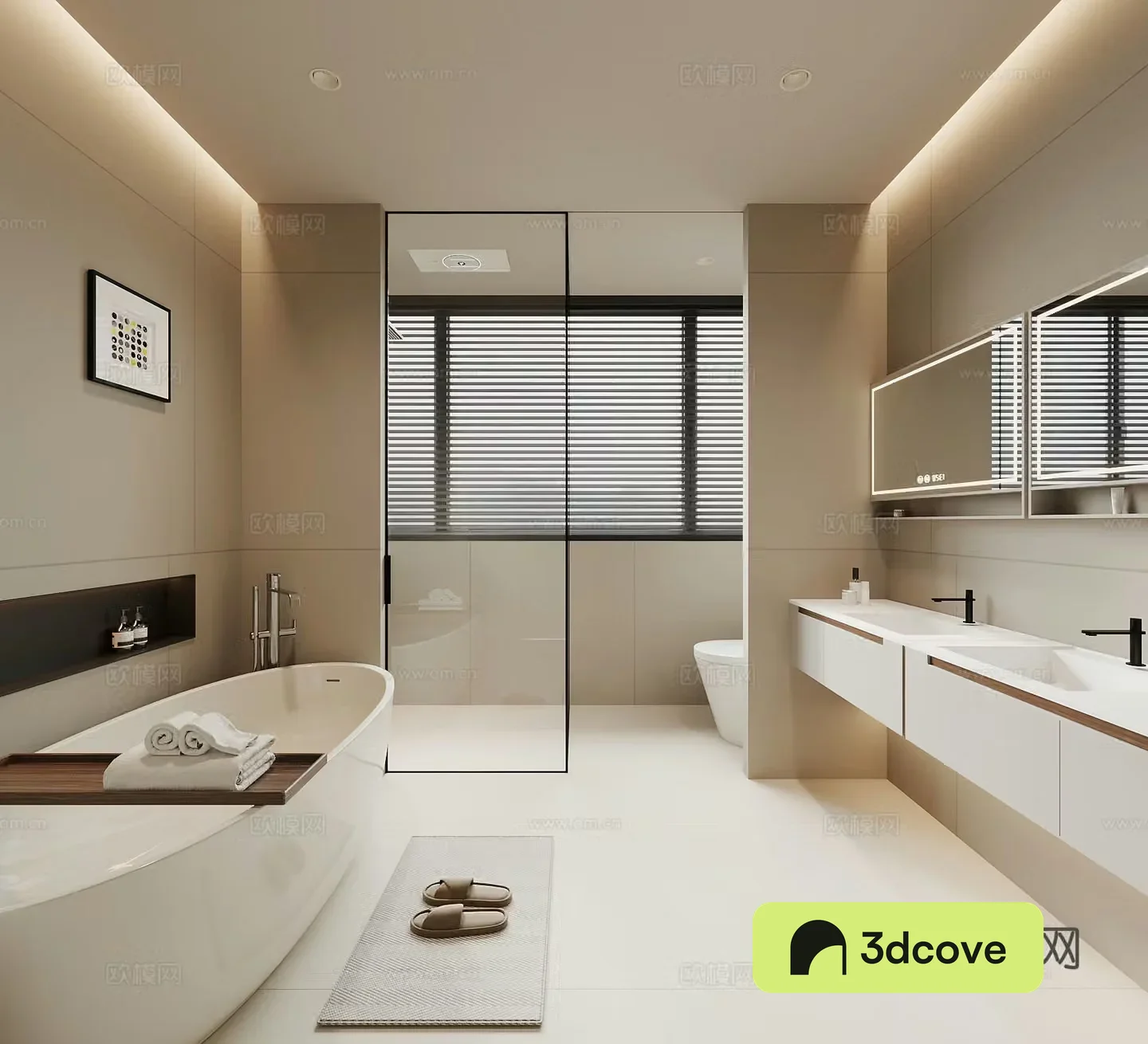 Modern bathroom Bathtub Bathroom Cabinet Bathroom