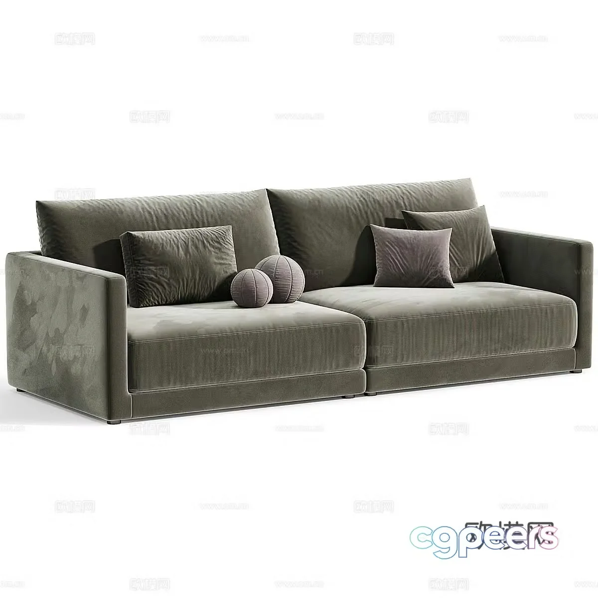 Fabric sofa Fabric double sofa Leisure sofa Living room sofa Office sofa Small sofa 3D model