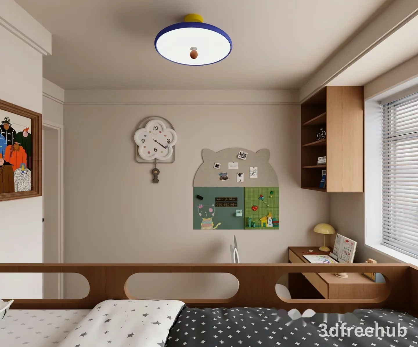 Cozy Bedroom 3D Model – 19587 – VRAY Render
