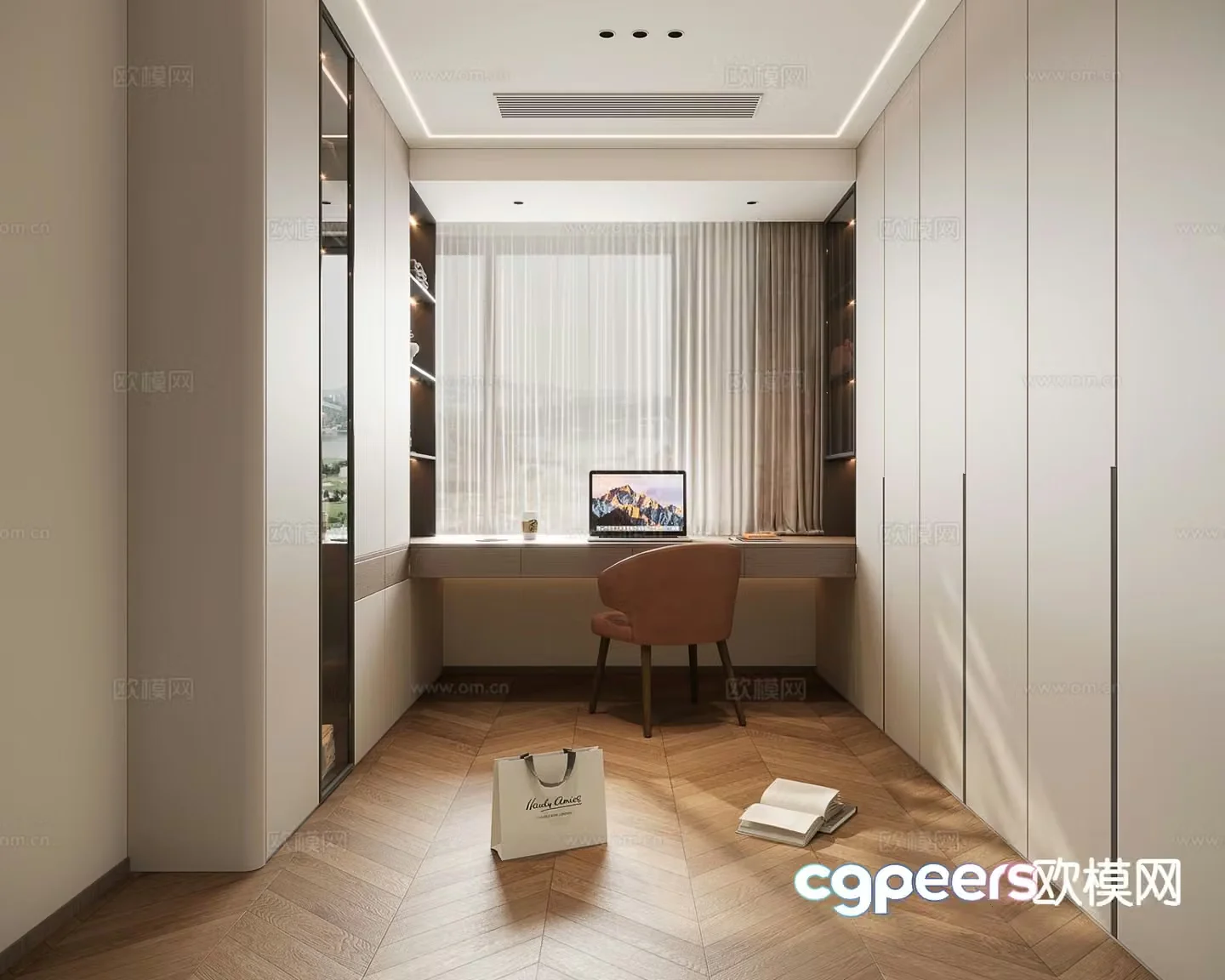 Cream wind cloakroom 3D model