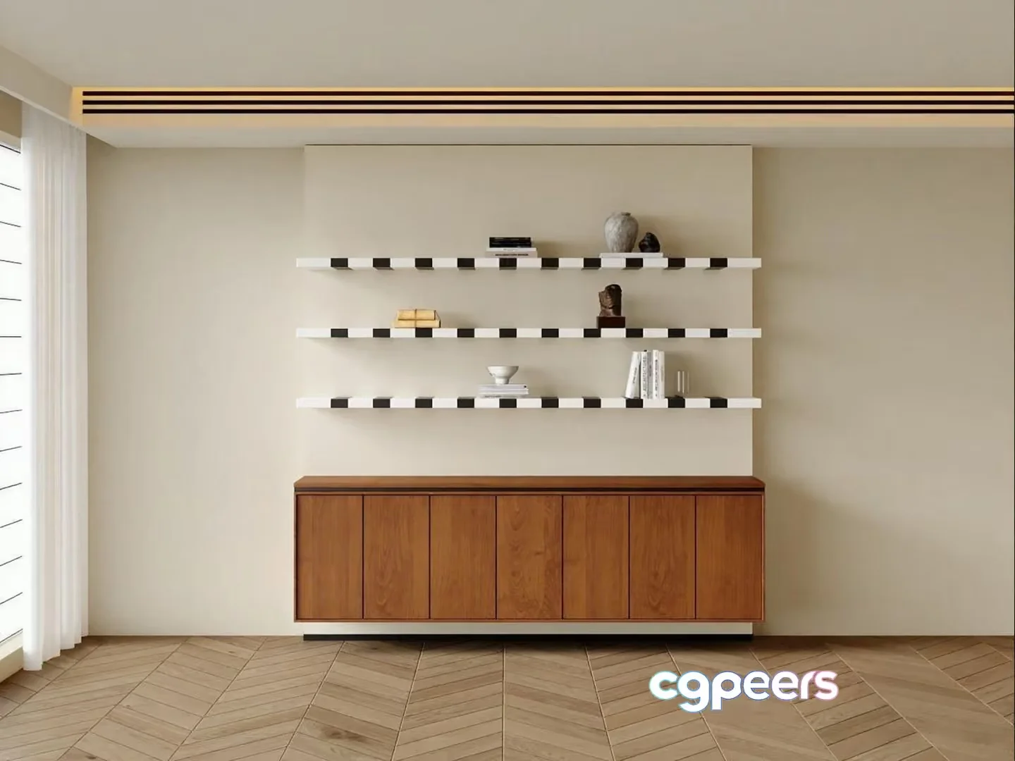 Modern Living Room 3D Model – 4811 – VRAY Render