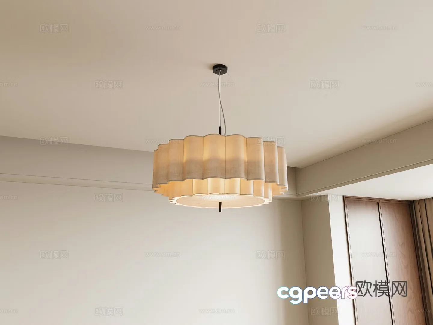 Medieval style chandelier 3d model
