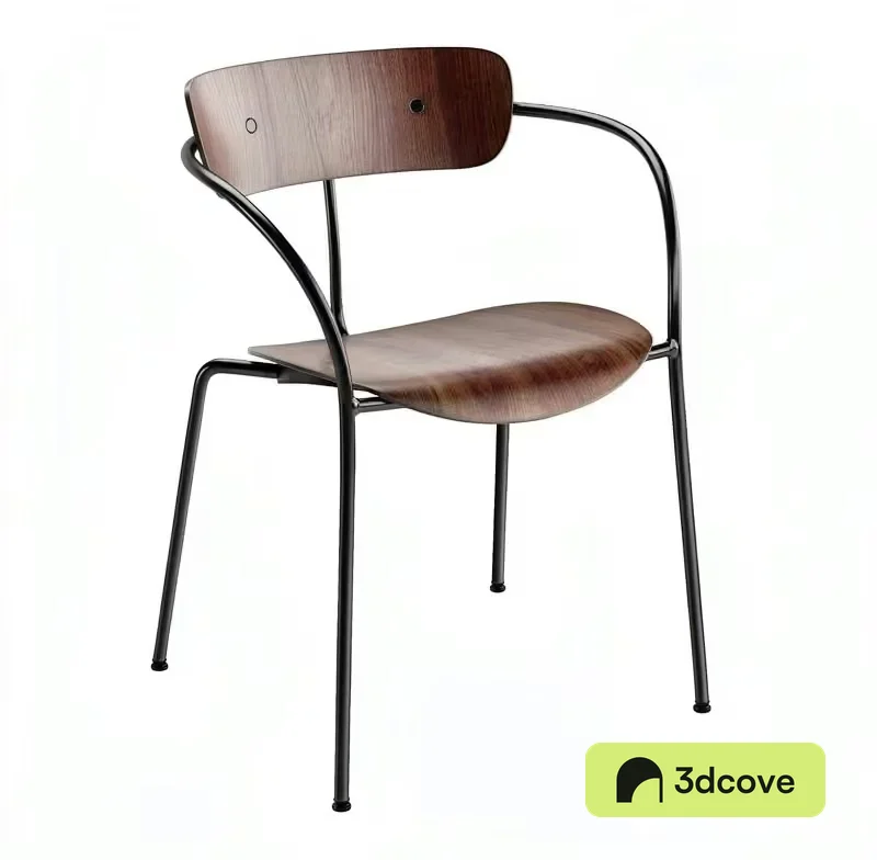 Wooden And Metal Chair