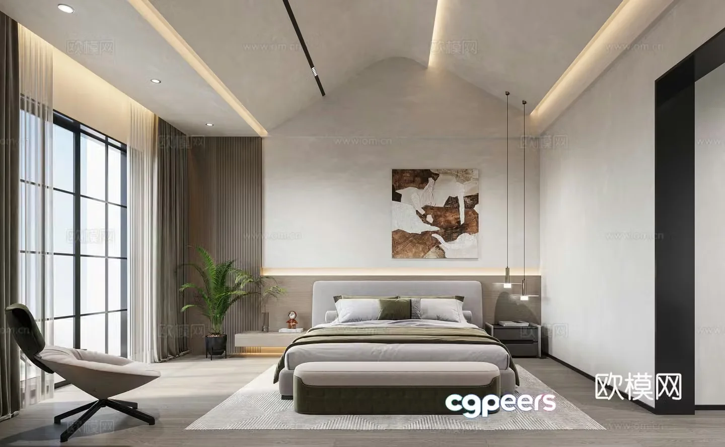 Modern bedroom 3d model