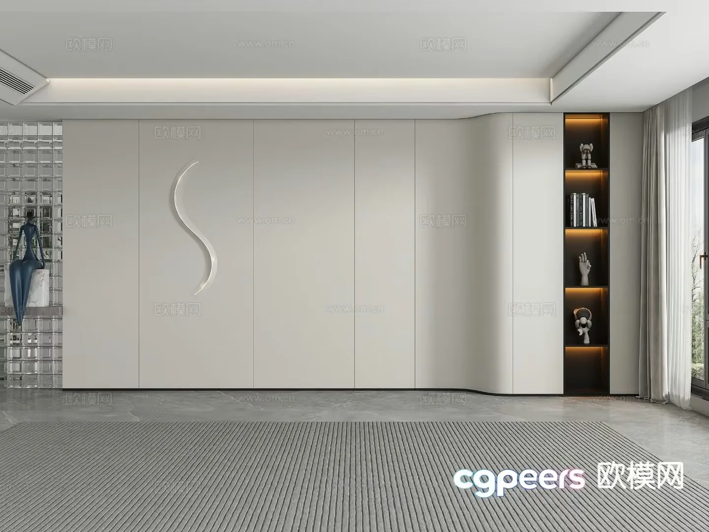 Modern Minimalist Interior Design 3D Model – 4610 – VRAY Render