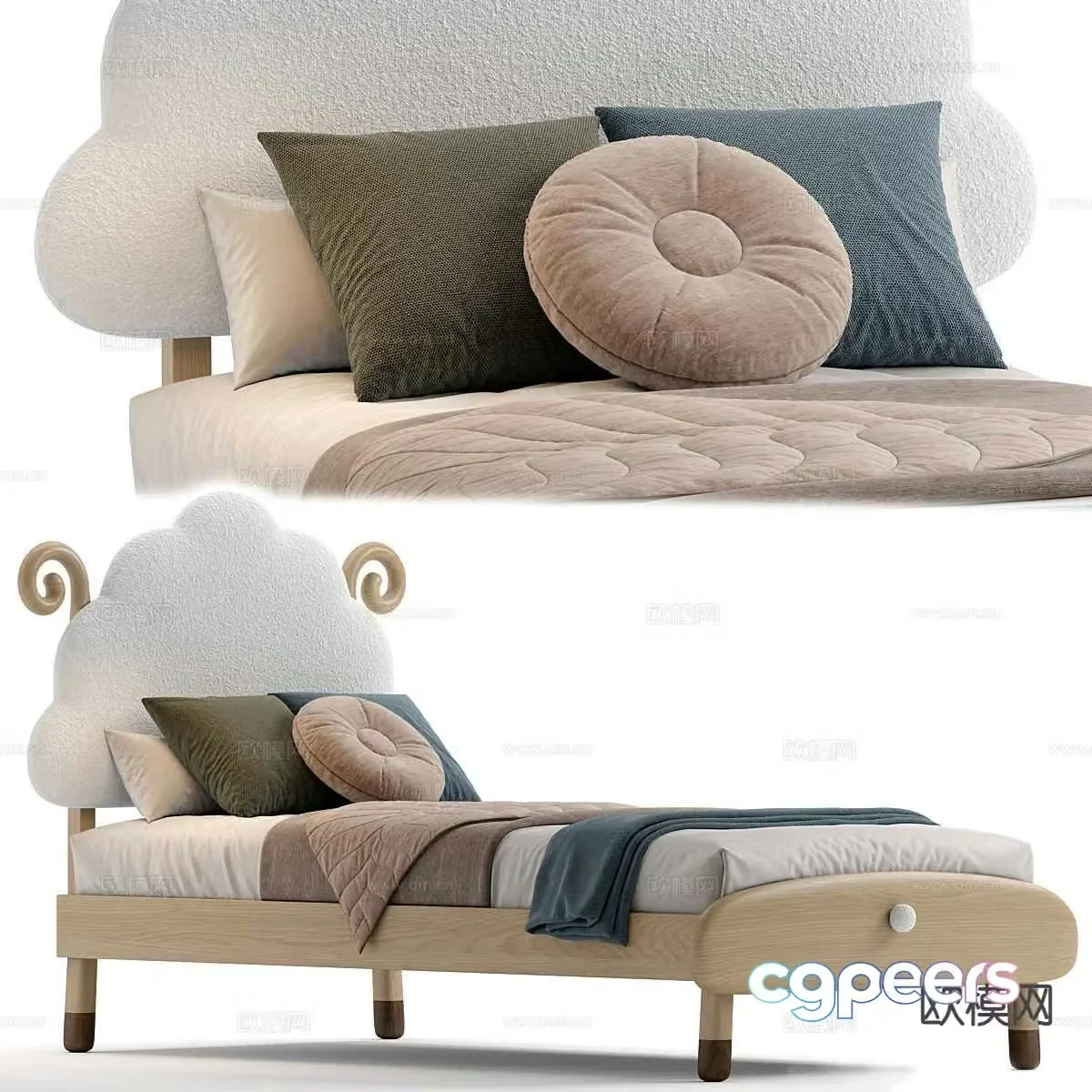 Children’s bed single bed 3d model