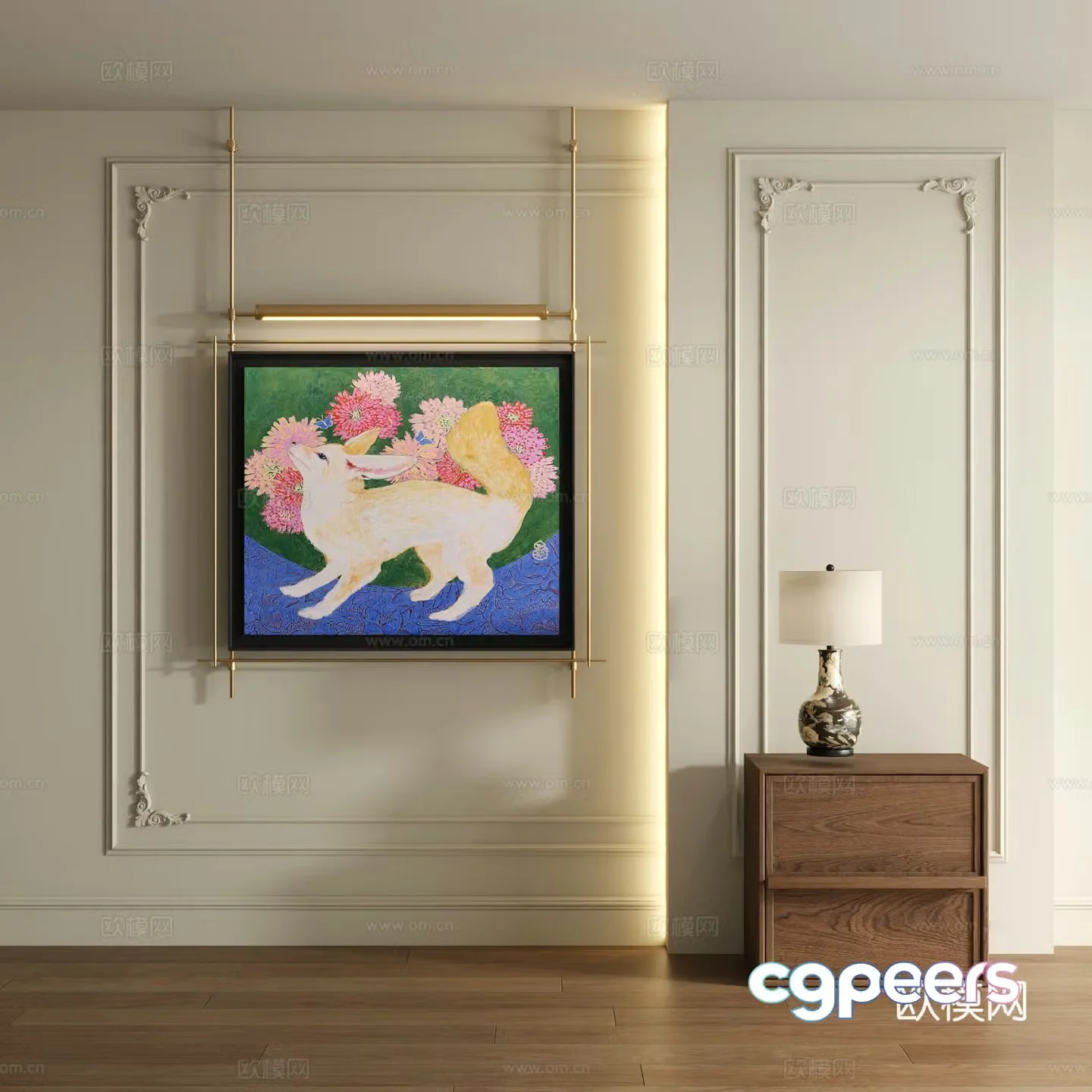 Modern decorative painting 3d model