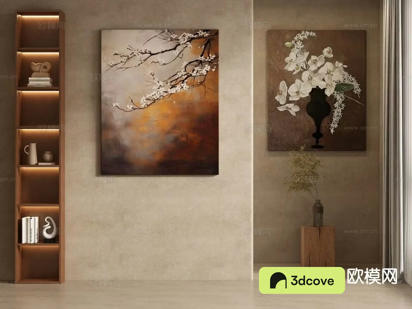 Medieval style flower painting decorative painting