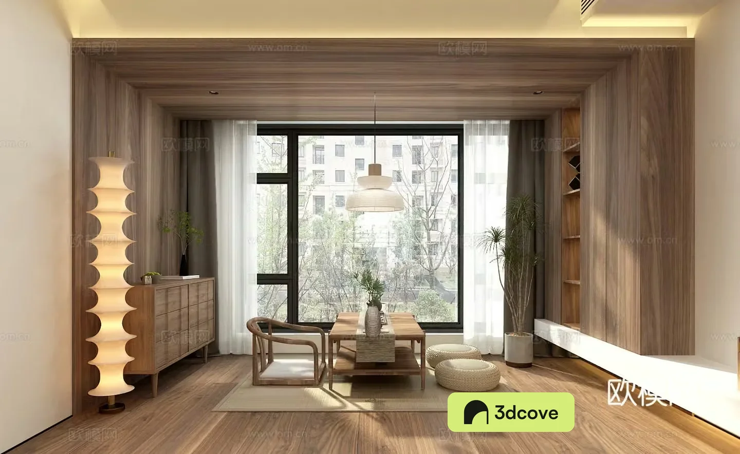 Log style leisure balcony