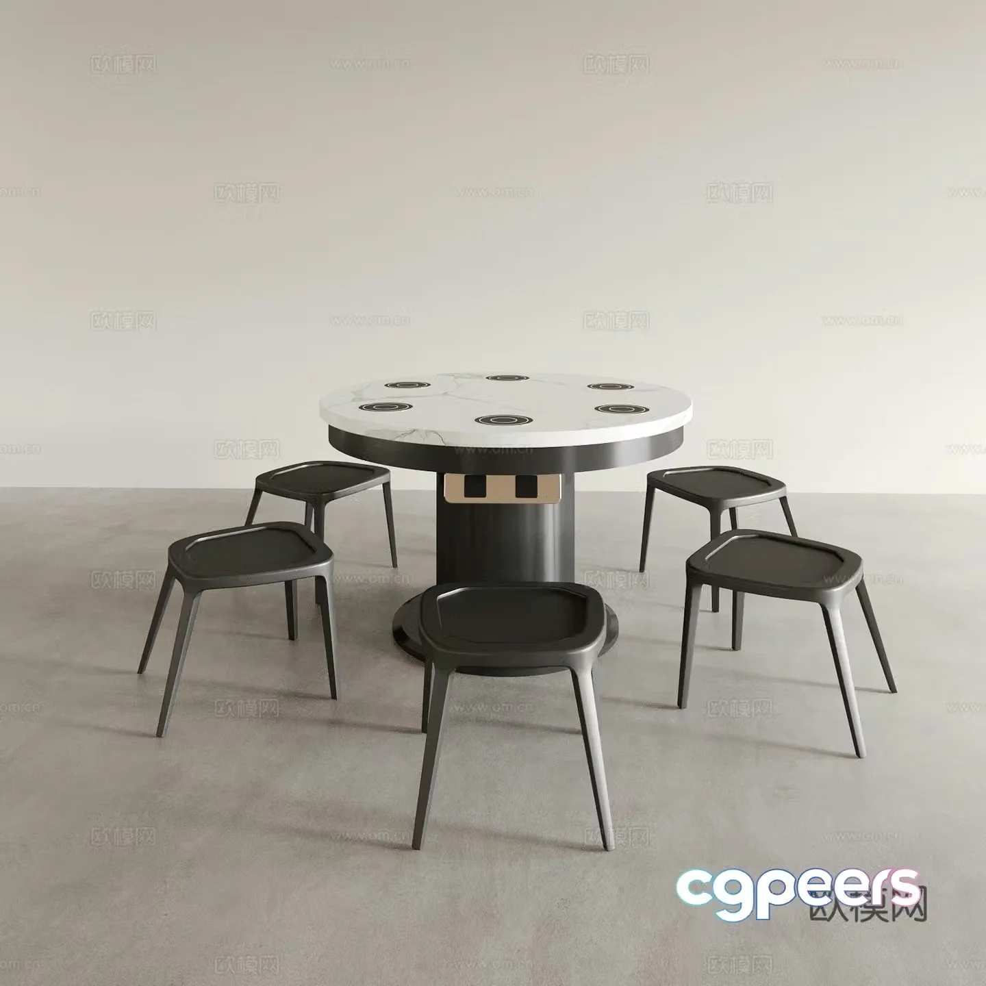 Dining table and chairs living and dining table and chairs dining table and chairs wine table and chairs table and chair combination 3D model