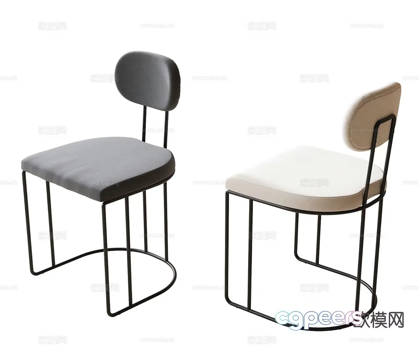 Modern chair dining chair 3d model