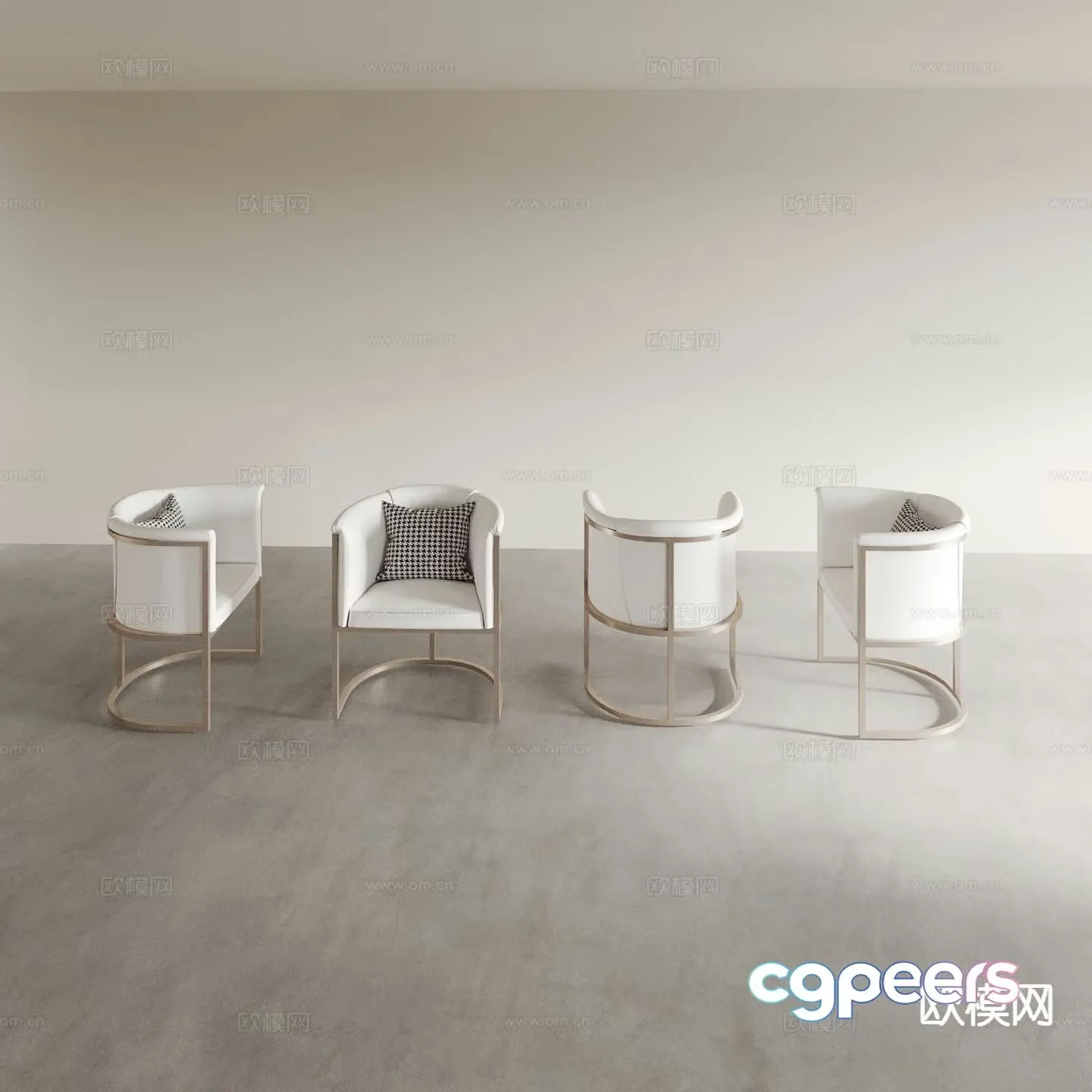 Modern chair leisure chair 3d model