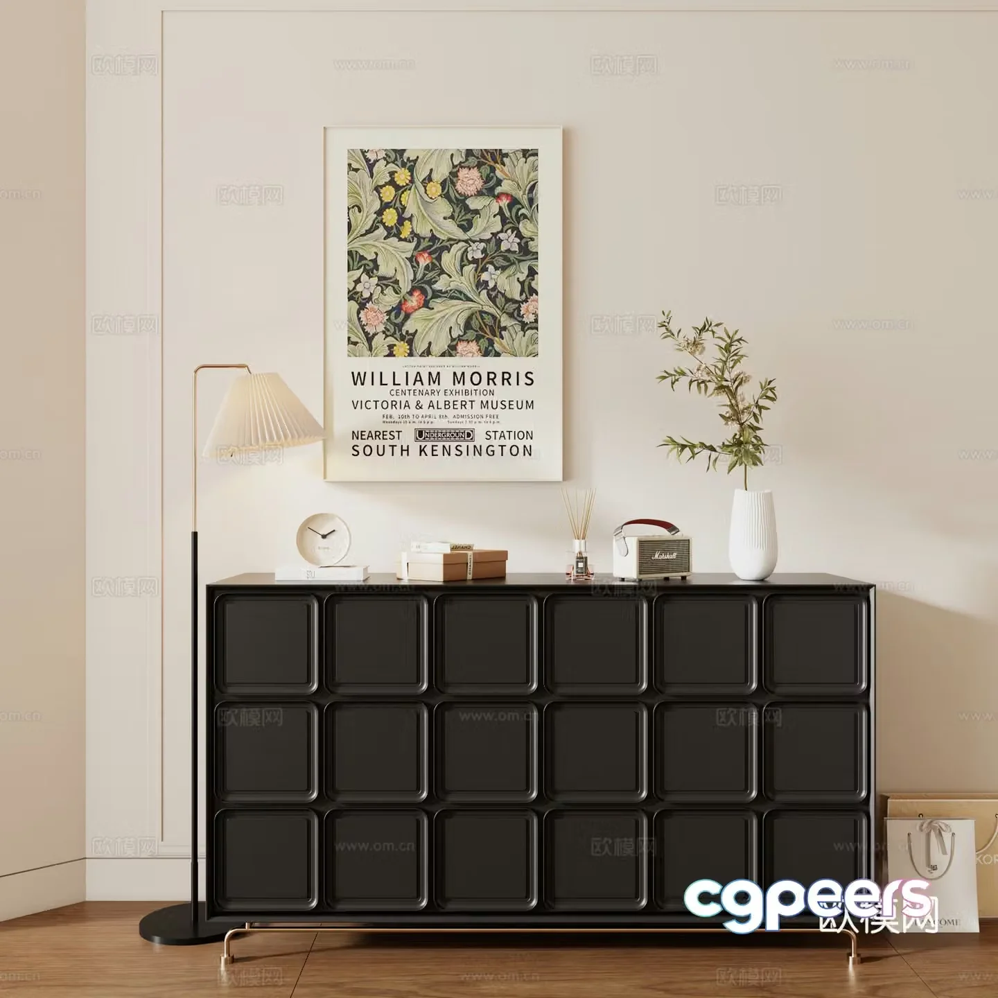 Modern medieval style decoration cabinet Modern medieval style side cabinet Modern medieval style entrance cabinet 3D model