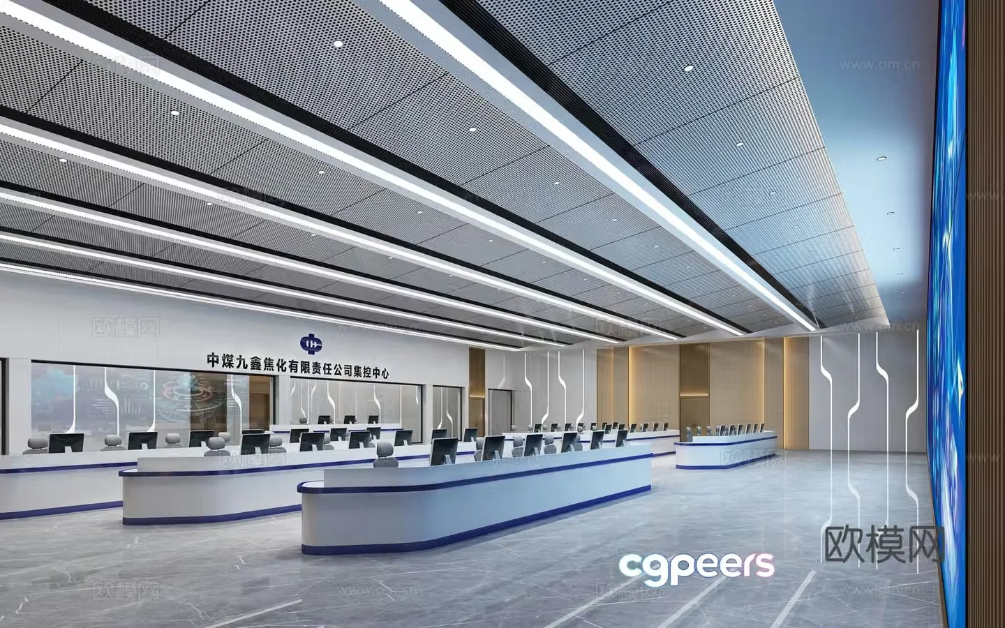 Modern Command Center Office 3D model