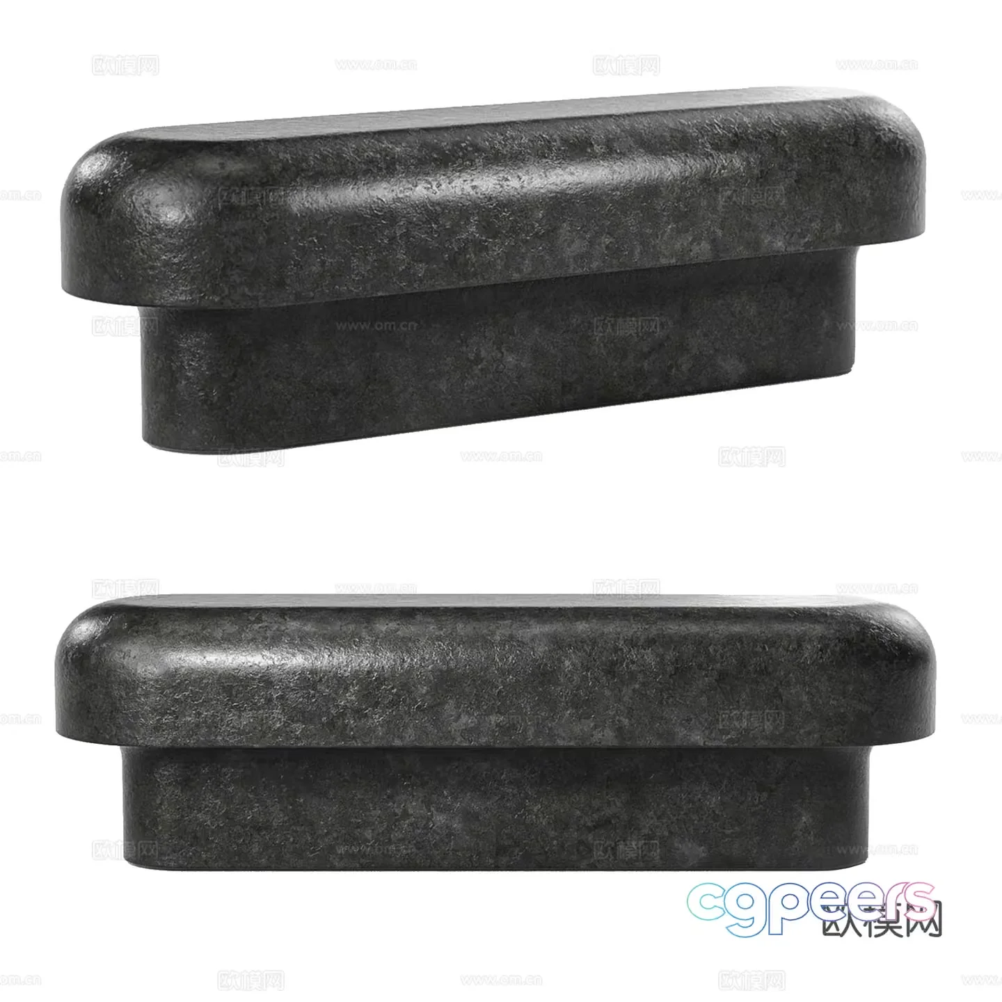 Grey Plastic Object 3D Model – 1875 – VRAY Render