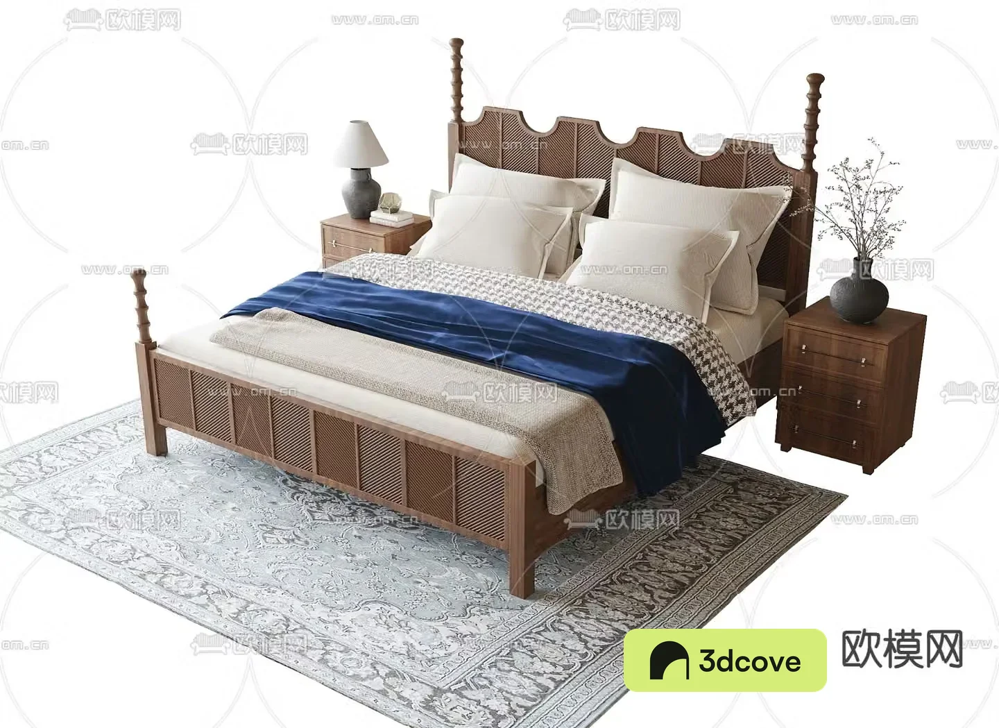 American double bed
