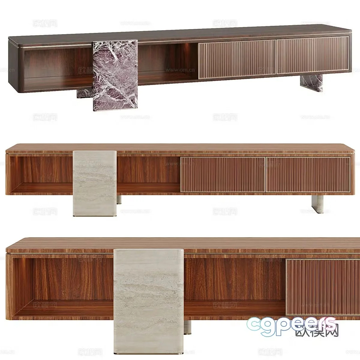 Modern Italian Aurelia TV cabinet 3D model