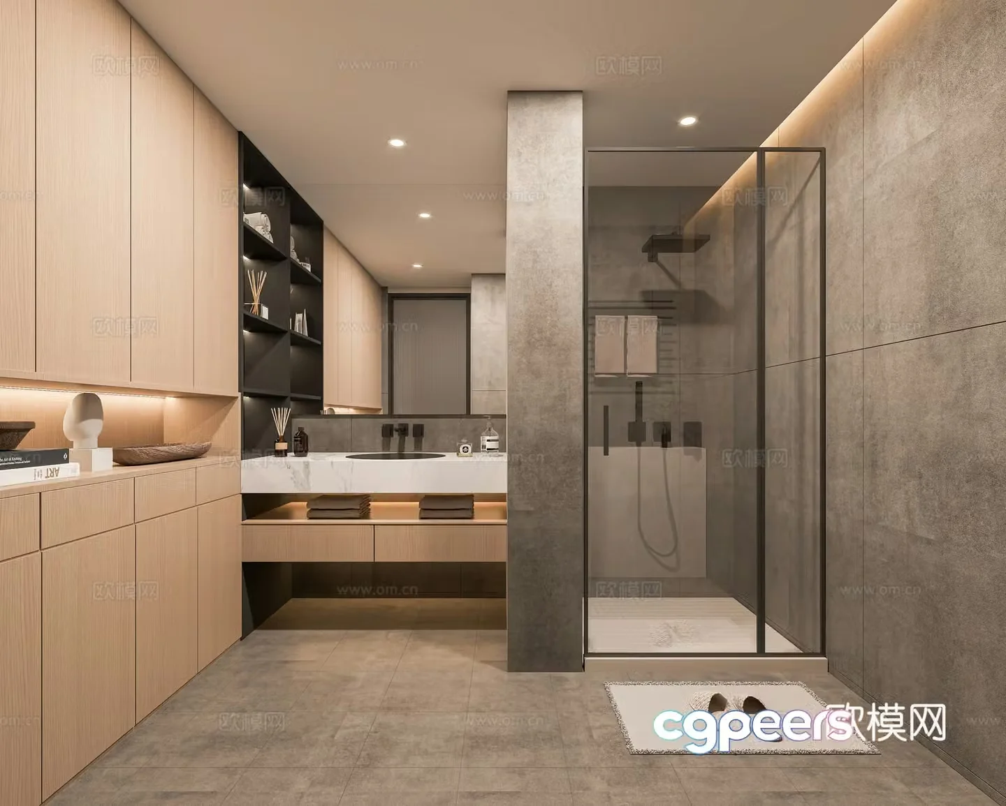 Modern bathroom bathroom 3d model