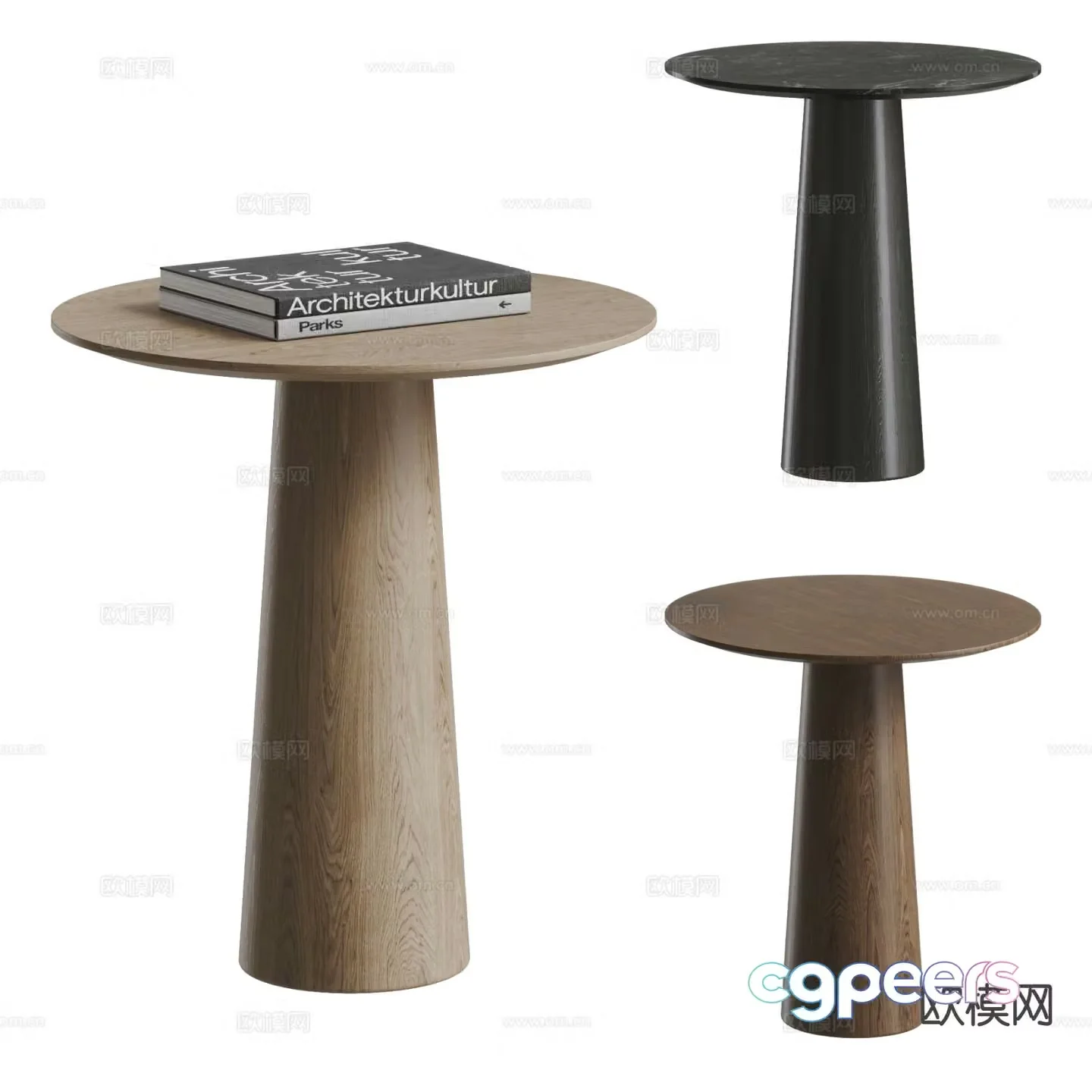Wabi-sabi side table round table corner table table table 3D model