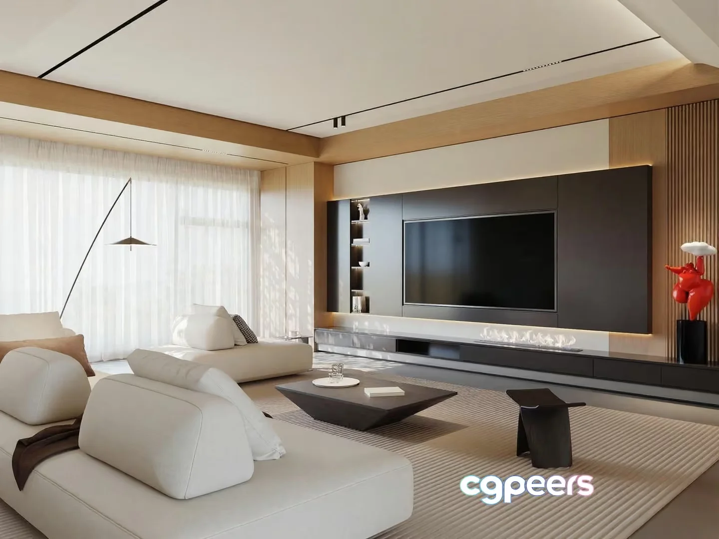 Modern Living Room 3D Model – 6246 – CORONA Render