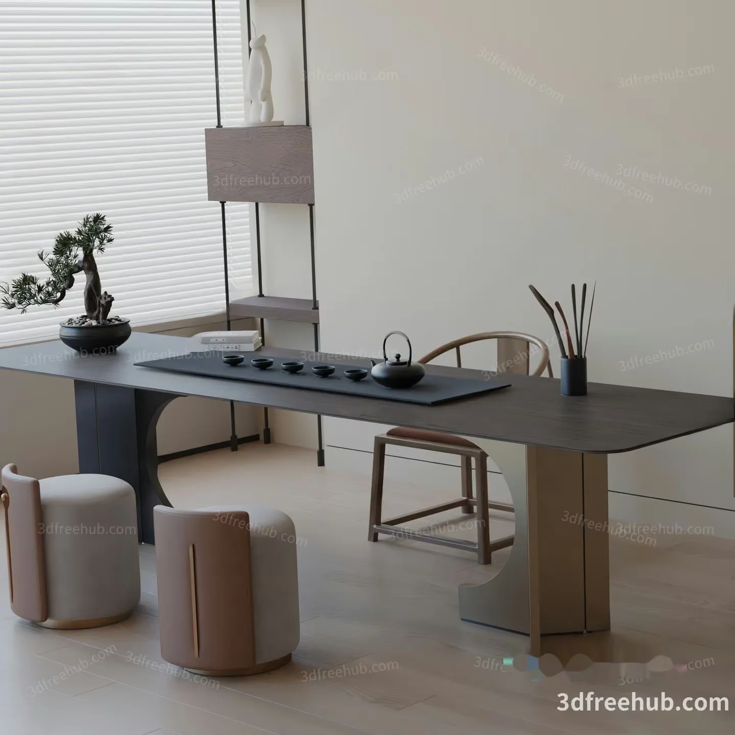Modern Minimalist Office 3D Model – 20579 – VRAY Render