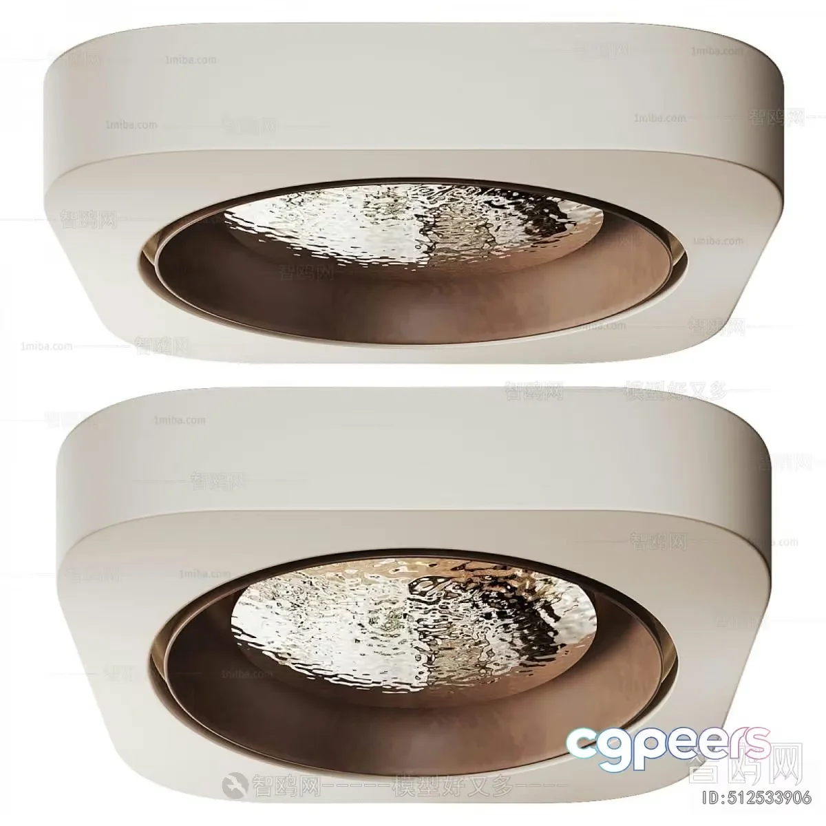 A Beige Ceiling Light Fixture 3D Model – 21544 – VRAY Render