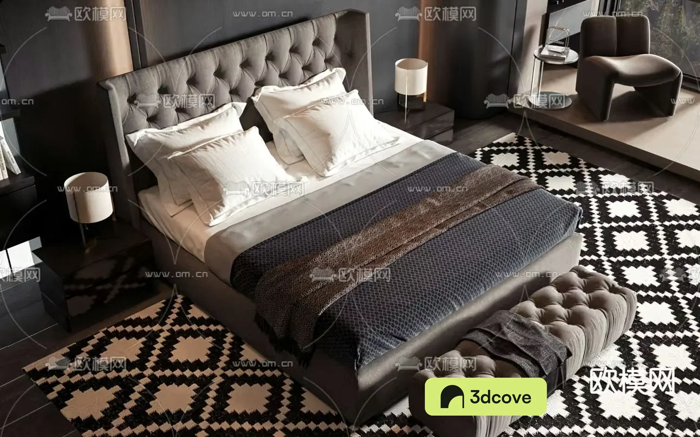 Modern double bed