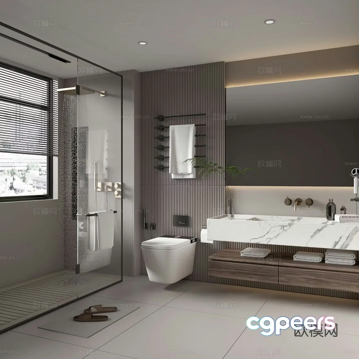 Modern bathroom bathroom 3d model