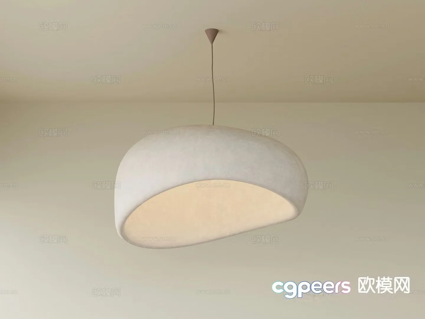 Wabi-sabi chandelier decorative chandelier 3d model
